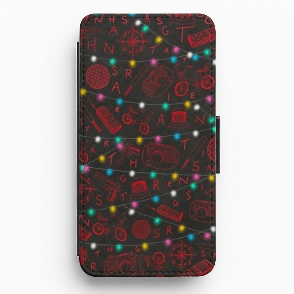 Stranger Red Illustrations Flip Wallet Phone Case