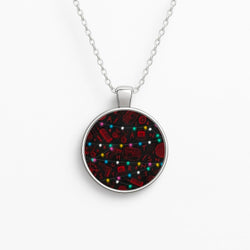 Stranger Red Illustrations Circle Necklace