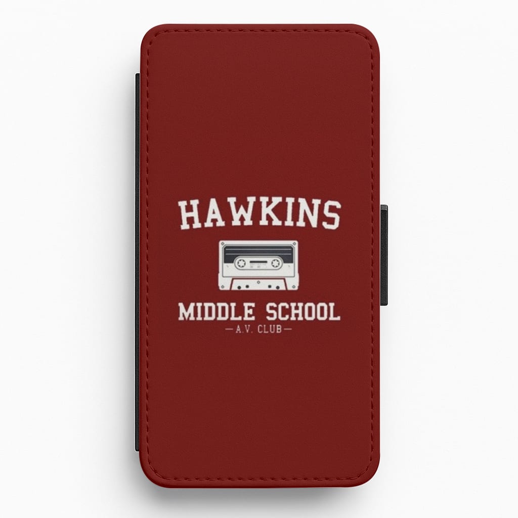 Hawkins Middle School - Stranger Things Flip Wallet Phone Case