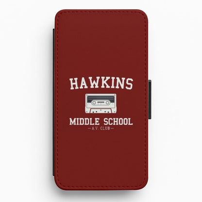 Hawkins Middle School - Stranger Things Flip Wallet Phone Case