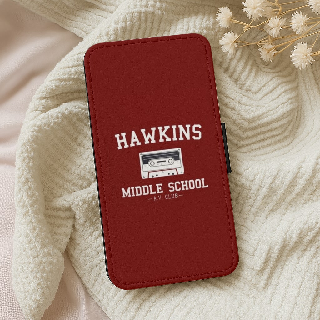 Hawkins Middle School - Stranger Things Flip Wallet Phone Case