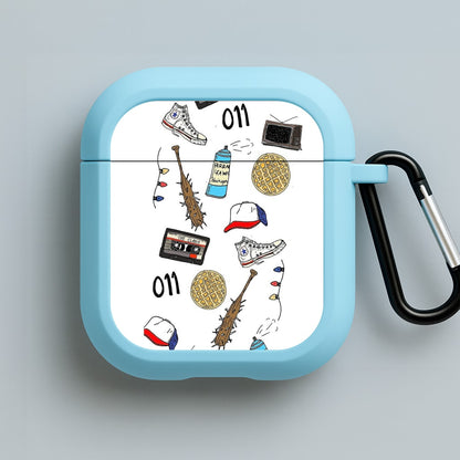 Stranger Drawings Blue AirPods Case