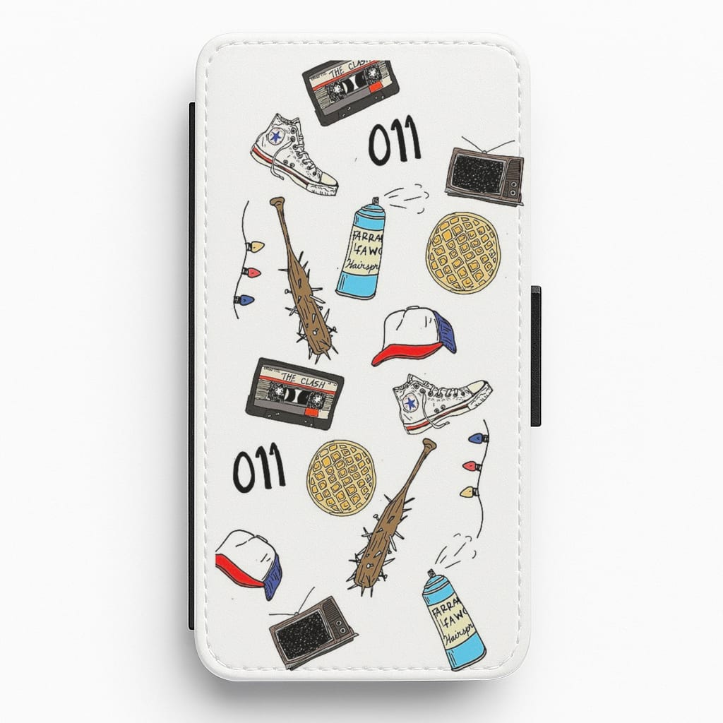 Stranger Drawings Flip Wallet Phone Case