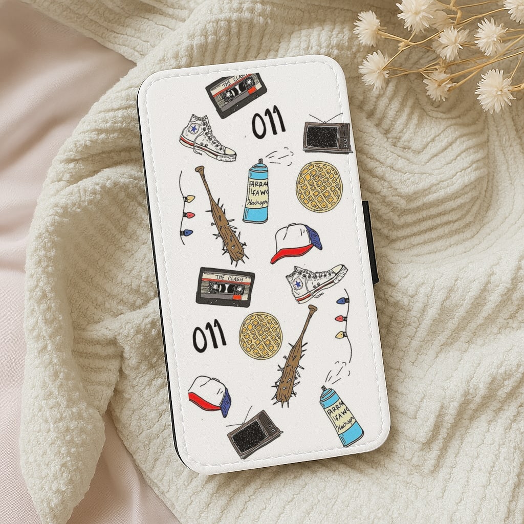 Stranger Drawings Flip Wallet Phone Case