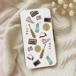 Stranger Drawings Flip Wallet Phone Case