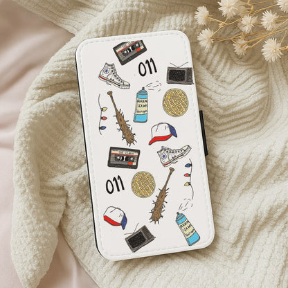 Stranger Drawings Flip Wallet Phone Case