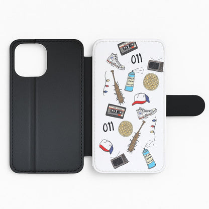 Stranger Drawings Flip Wallet Phone Case
