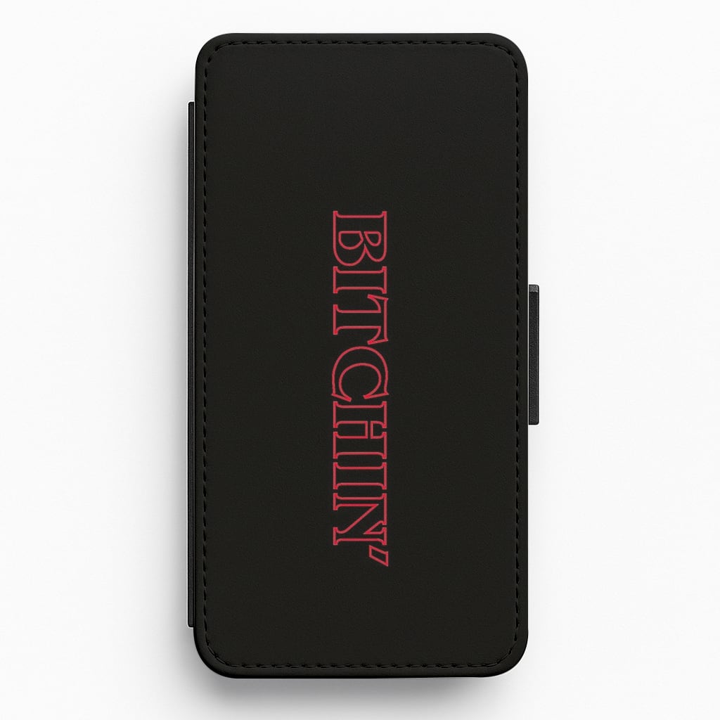Stranger Bitchin' Logo Flip Wallet Phone Case