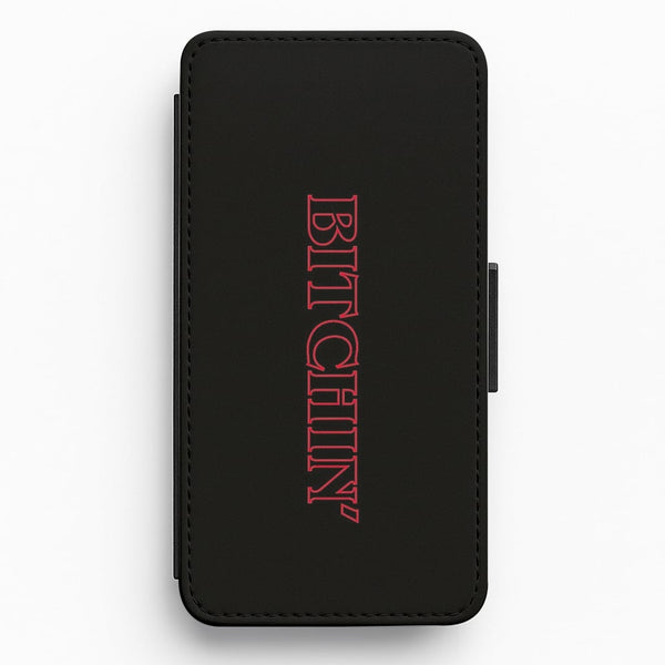 Stranger Bitchin' Logo Flip Wallet Phone Case