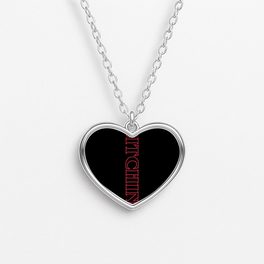 Stranger Bitchin' Logo Heart Necklace