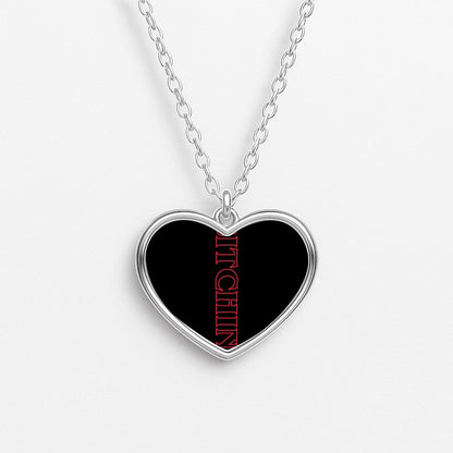 Stranger Bitchin' Logo Heart Necklace