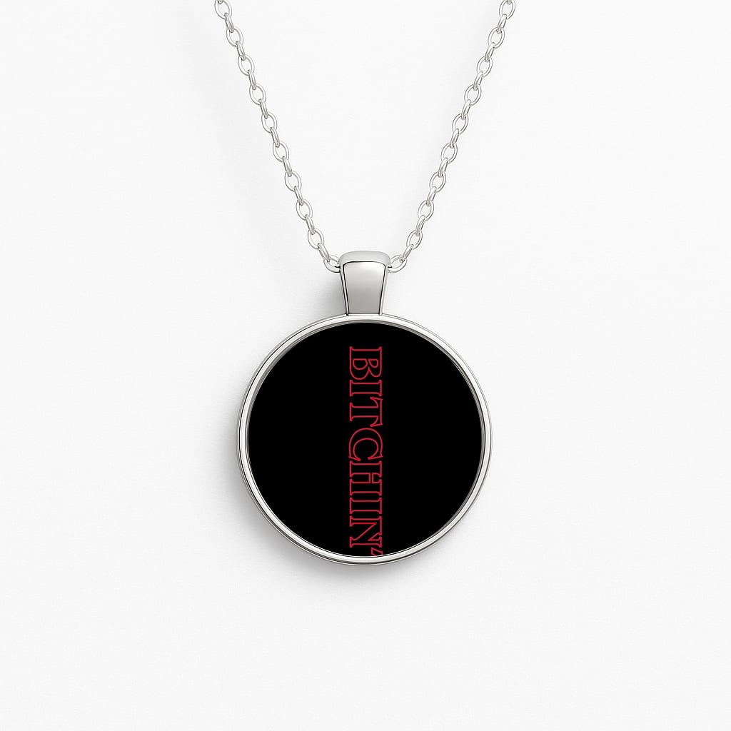 Stranger Bitchin' Logo Circle Necklace
