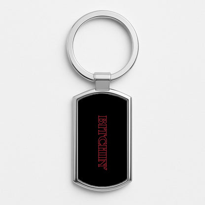 Stranger Bitchin' Logo Silver Keyring