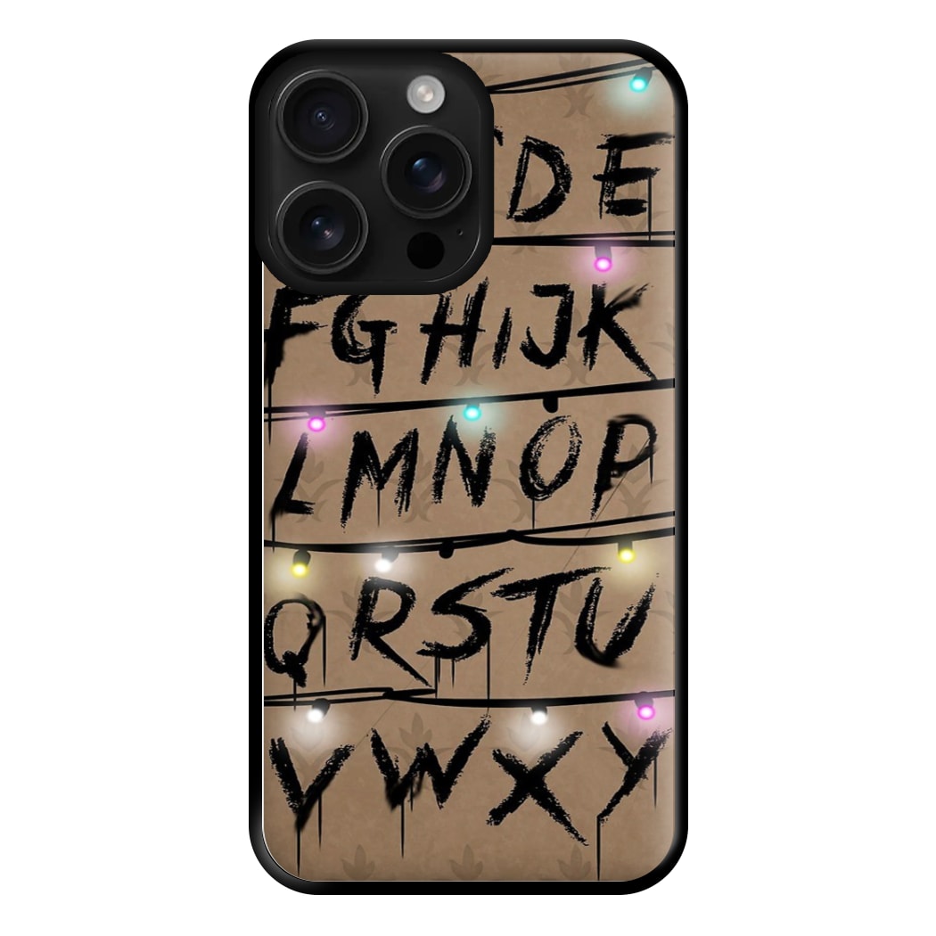 Stranger Alphabet Wall Phone Case