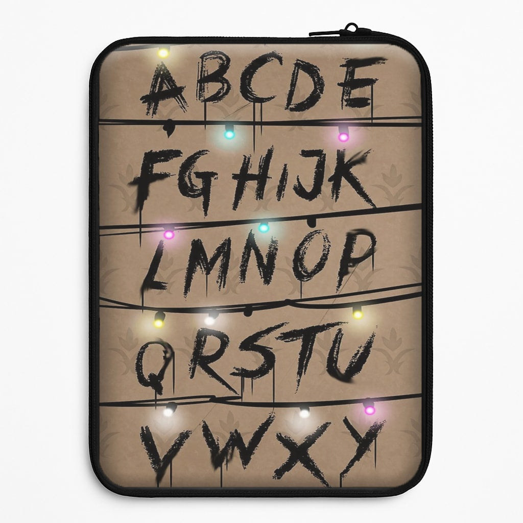 Stranger Alphabet Wall Laptop Sleeve