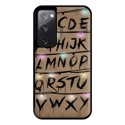 Stranger Alphabet Wall Phone Case for Galaxy S20FE