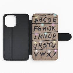 Stranger Alphabet Wall Flip Wallet Phone Case