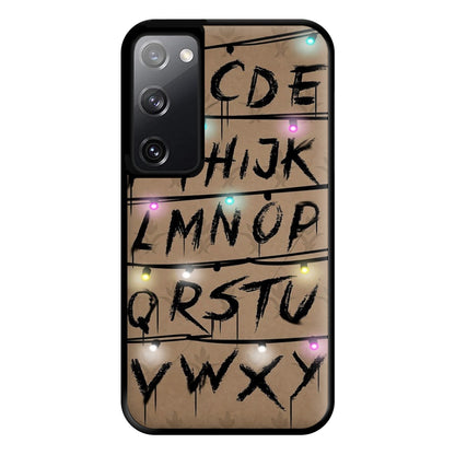 Stranger Alphabet Wall Phone Case for Galaxy S20