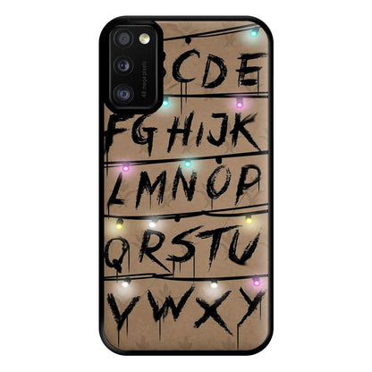 Stranger Alphabet Wall Phone Case for Galaxy A41