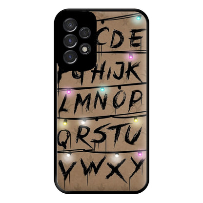 Stranger Alphabet Wall Phone Case for Galaxy A53