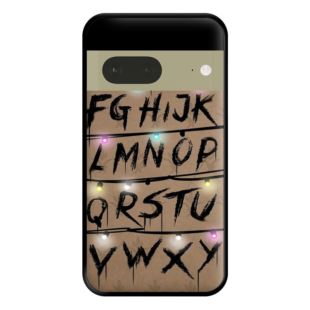 Stranger Alphabet Wall Phone Case for Google Pixel 7a