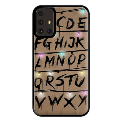 Stranger Alphabet Wall Phone Case for Galaxy A71