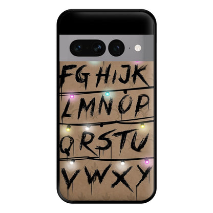 Stranger Alphabet Wall Phone Case for Google Pixel 7 Pro