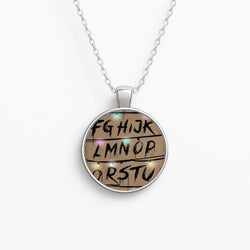 Stranger Alphabet Wall Circle Necklace
