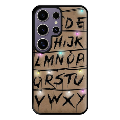 Stranger Alphabet Wall Phone Case for Galaxy S25 Ultra