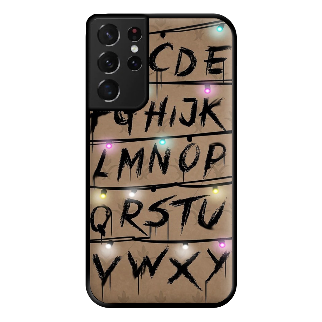 Stranger Alphabet Wall Phone Case for Galaxy S21 Ultra