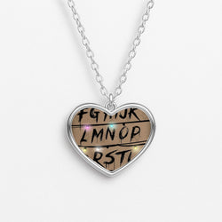 Stranger Alphabet Wall Heart Necklace