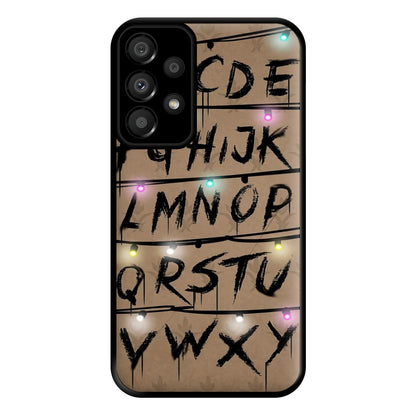 Stranger Alphabet Wall Phone Case for Galaxy A33