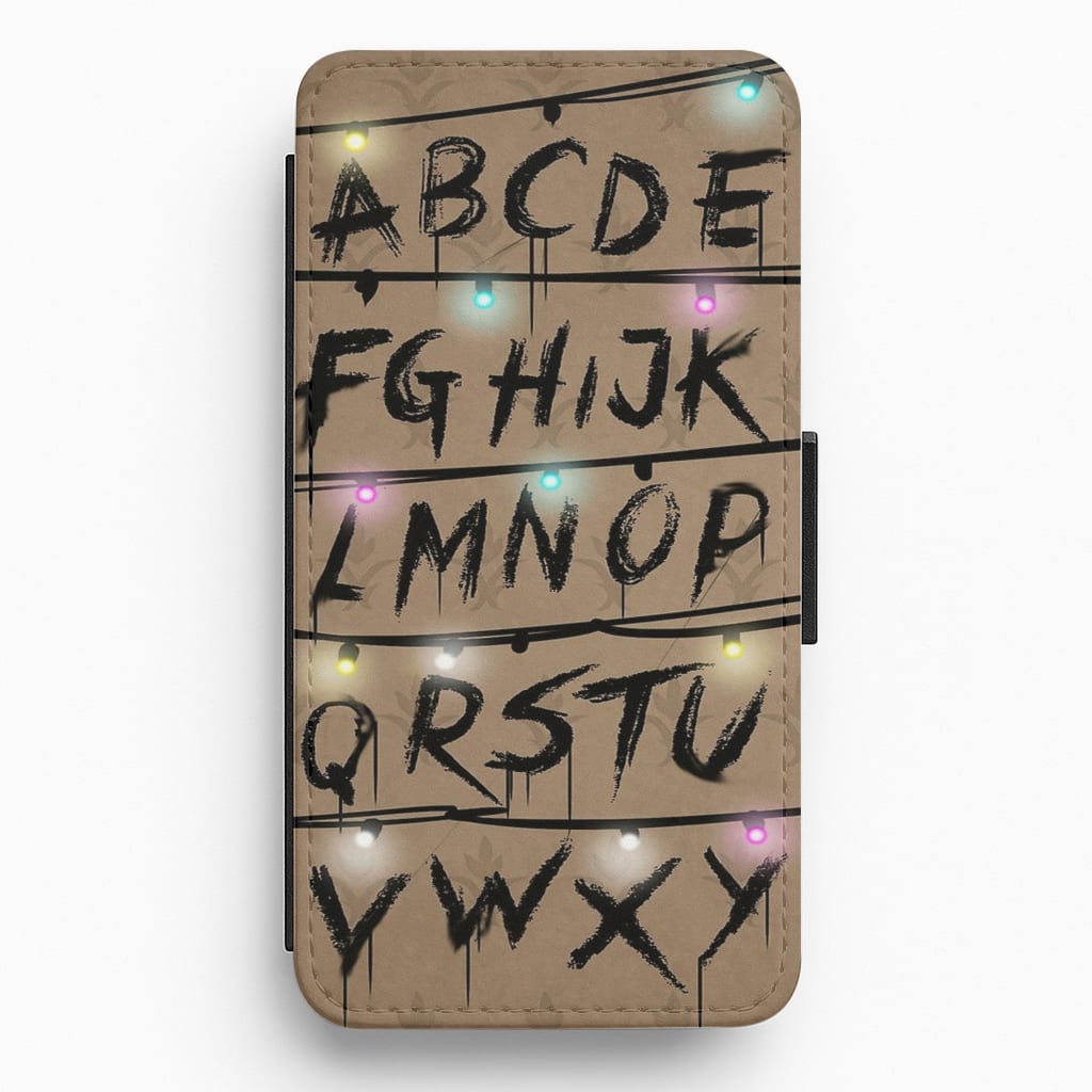 Stranger Alphabet Wall Flip Wallet Phone Case