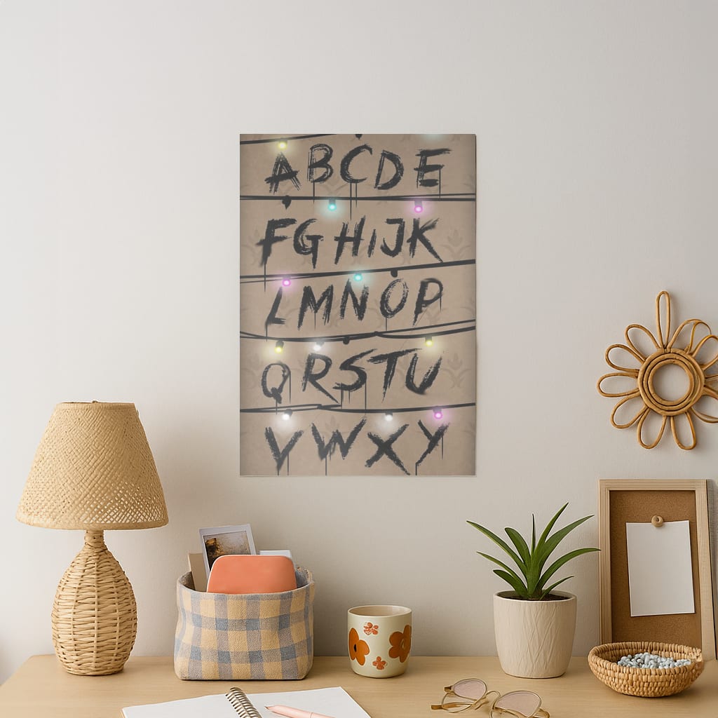 Stranger Alphabet Wall Art Print