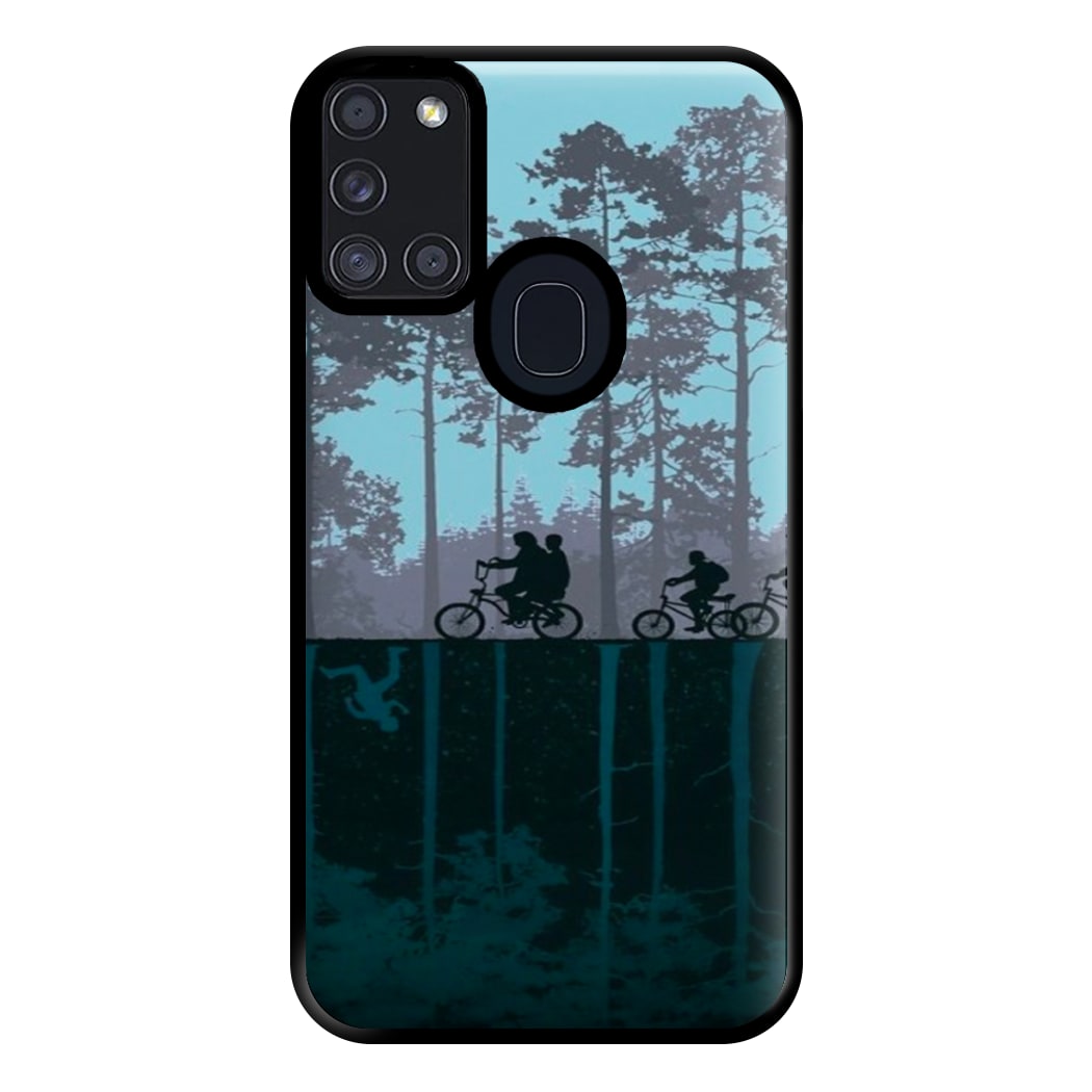 World of Upside Down - Stranger Things Phone Case for Galaxy A21s