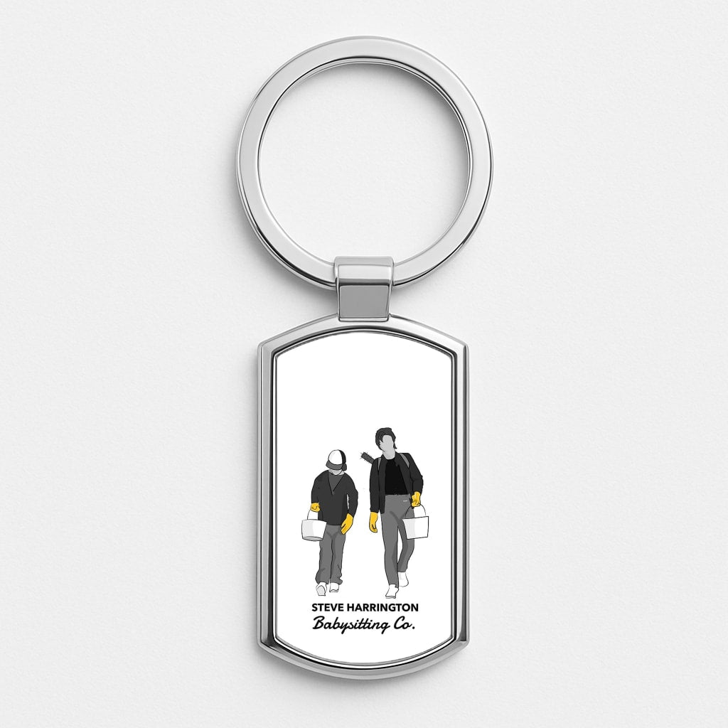 Steve Harrington Babysitting Co Silver Keyring