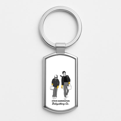 Steve Harrington Babysitting Co Silver Keyring