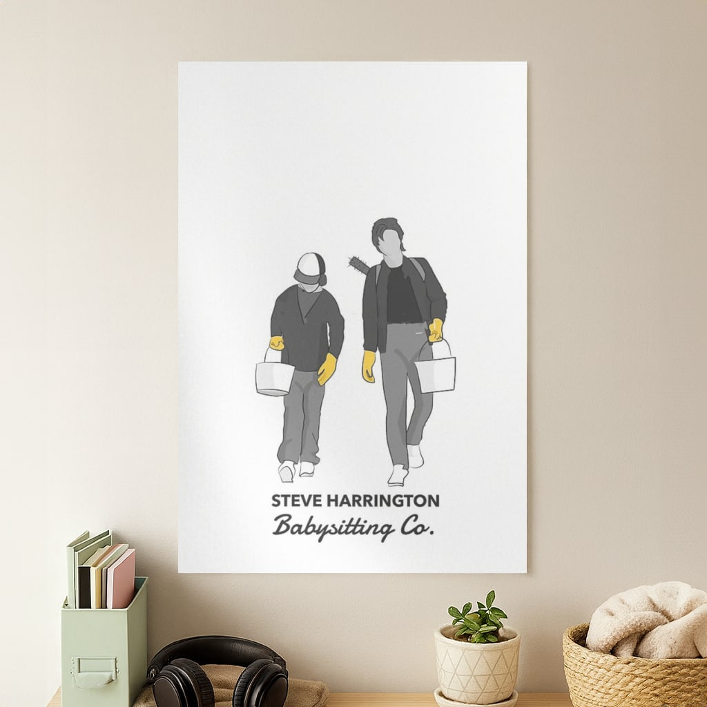 Steve Harrington Babysitting Co Poster