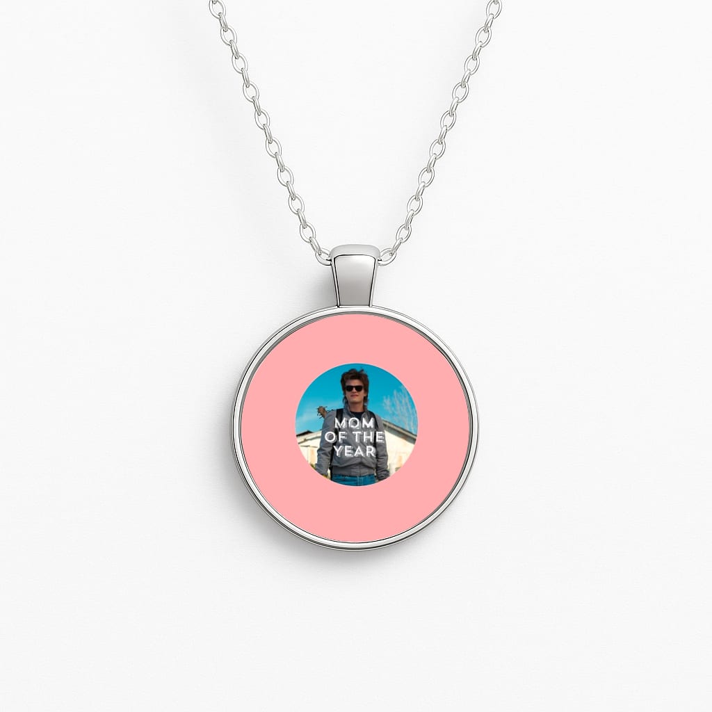 Steve Harrington - Mom Of The Year Circle Necklace