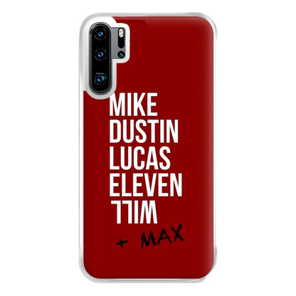 Stranger + Max Phone Case for Huawei P30 Pro