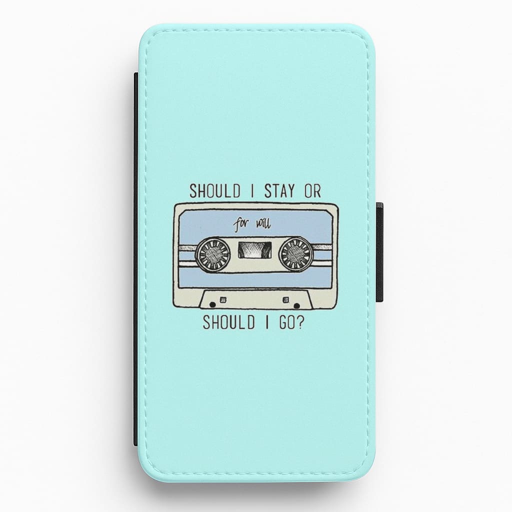 Should I Stay Or Should I Go Cassette - Stranger Things Flip Wallet Phone Case