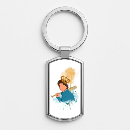 King Steve Silver Keyring