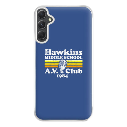 Hawkins Middle School AV Club Phone Case for Galaxy A14