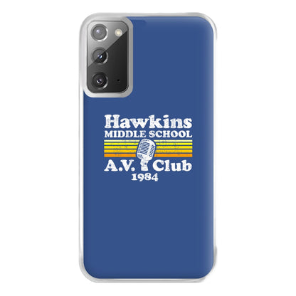 Hawkins Middle School AV Club Phone Case for Galaxy Note 20 Ultra