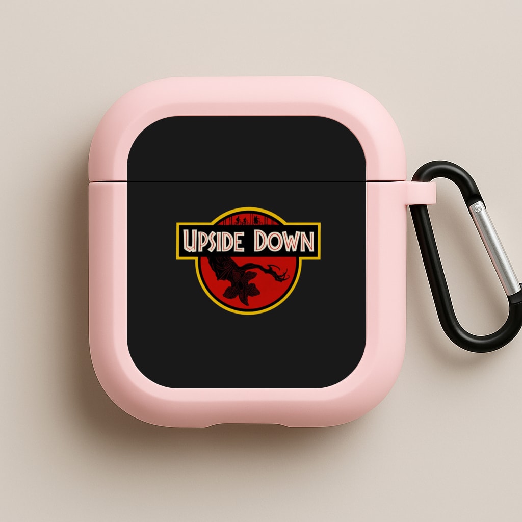 Upside Down - Jurassic Inspired Stranger Pink AirPods Case