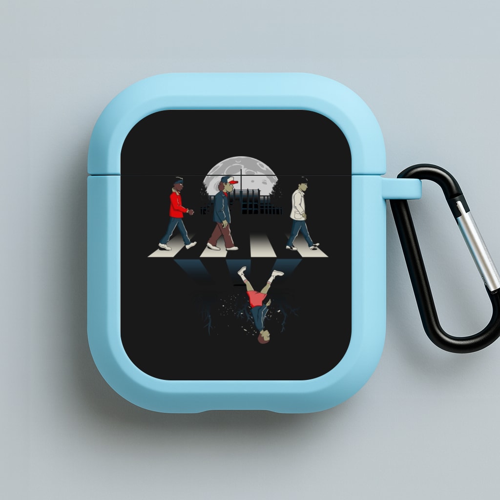 Upside Down Road Blue AirPods Case