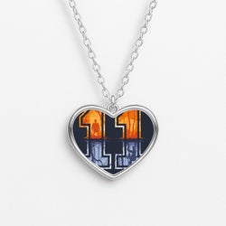 Football Eleven Heart Necklace