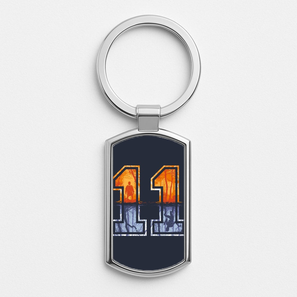 Football Eleven Silver Keyring