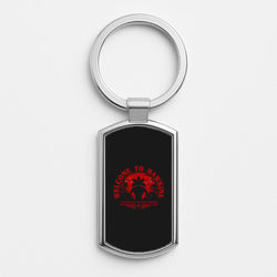 Welcome To Hawkings Silver Keyring