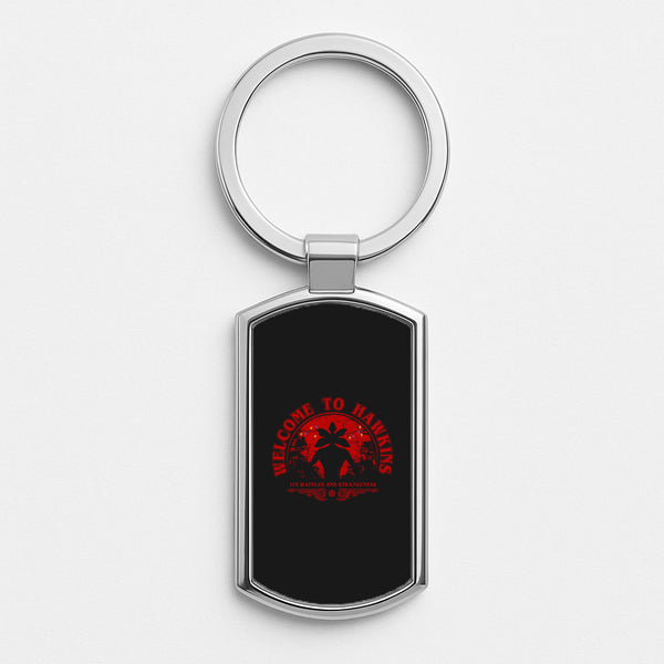 Welcome To Hawkings Silver Keyring